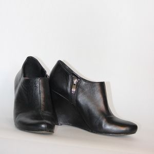 Vince Camuto Leather Dolly Wedge Booties